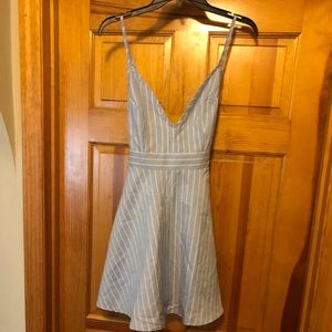 Blue and white stripped sun dress